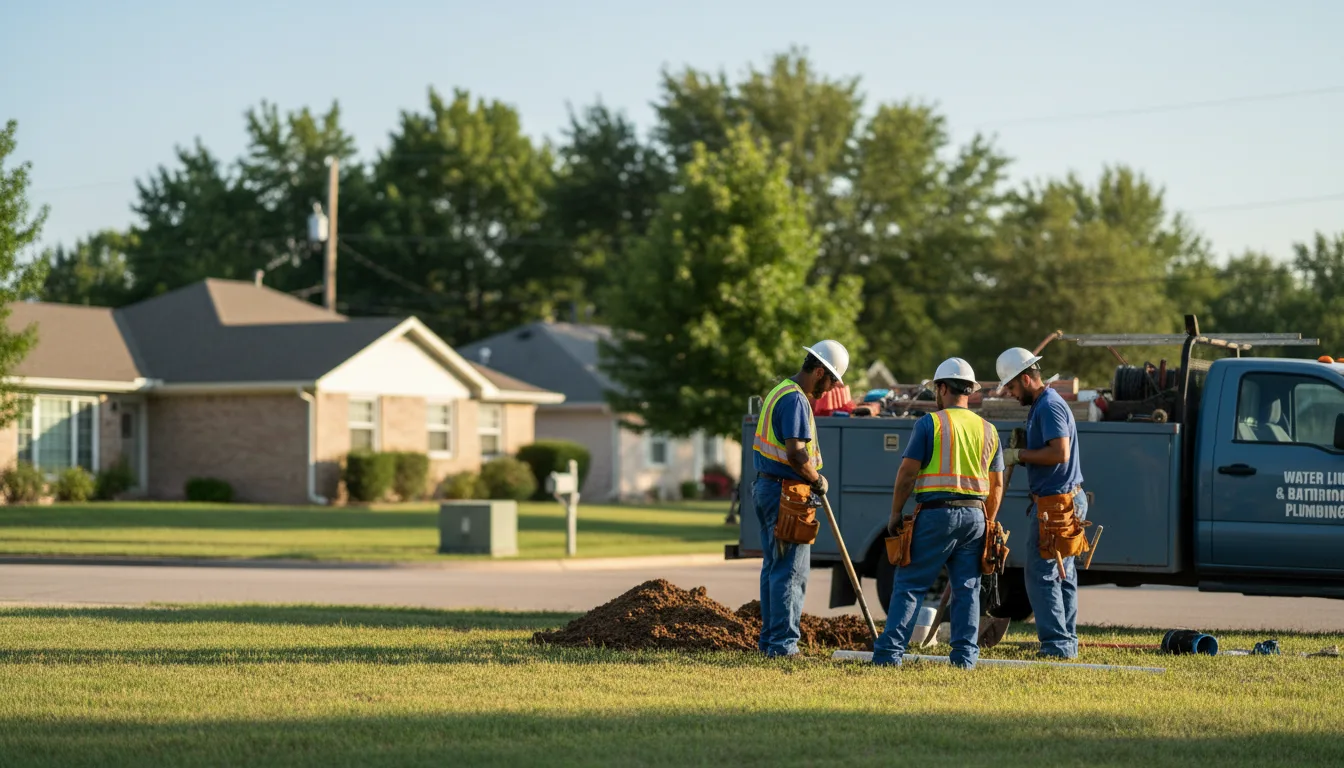 Residential water line and bathroom plumbing service in Bayonne, NJ